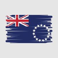 Cook-Inseln-Flag-Pinsel-Vektor vektor