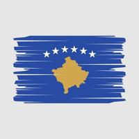 Pinselvektor der Kosovo-Flagge vektor