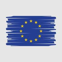 Pinselvektor der europäischen Flagge vektor