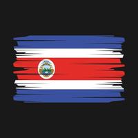 costa rica flag pinselvektor vektor