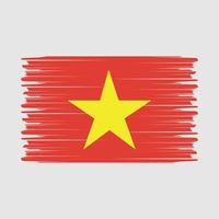 vietnam flag pinselvektor vektor