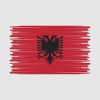 albania flagga borsta vektor