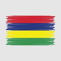 mauritius flagga borsta vektor