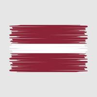 lettland flagga borsta vektor