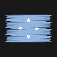 micronesia flagga borsta vektor