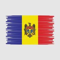 moldavien flagga borsta vektor