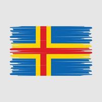 Aland-Inseln-Flagge-Pinsel-Vektor vektor