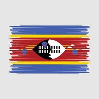 swasiland flag pinselvektor vektor