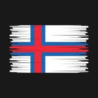 faroe öar flagga borsta vektor