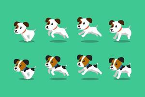 Vektor Zeichentrickfigur Jack Russell Terrier Hunde laufen