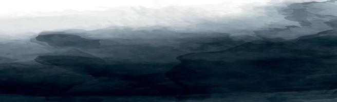 realistisk mörk akvarell panorama textur på vit bakgrund - vektor