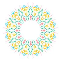 Mandala-dekorative Verzierungs-weißer Hintergrund-Vektor vektor