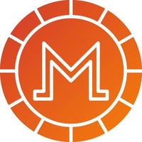 Monero Symbol Stil vektor