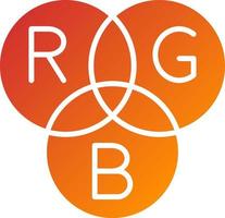 rgb Beleuchtung Symbol Stil vektor