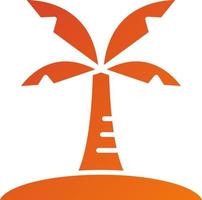 Palme Insel Symbol Stil vektor