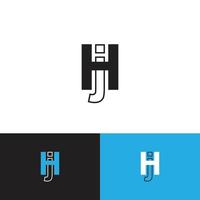 hj oder jh Logo Design Vektor Vorlagen