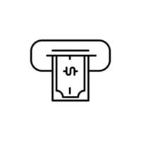 Geldautomat Symbol. Gliederung Symbol vektor