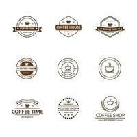 Kaffee Vintage Logo Icon Pack vektor