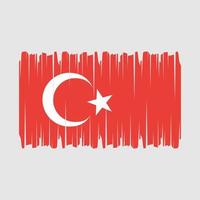 Turkiet flagga vektor