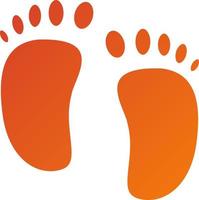 Baby Füße Symbol Stil vektor