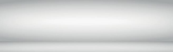 Weiß mit grauem Panorama-Studiohintergrund mit weißem Glühen - Vektor