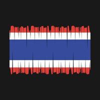 thailand flag pinselvektor vektor