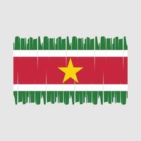 suriname flagga borsta vektor