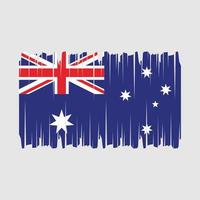 Pinselvektor mit australischer Flagge vektor