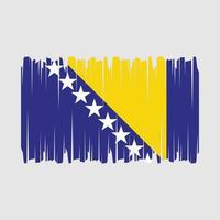 Pinselvektor mit Bosnien-Flagge vektor