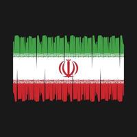 Pinselvektor der iranischen Flagge vektor