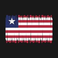 Liberia flagga borsta vektor