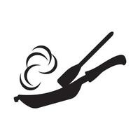 Teflon Kochen Utensil Symbol Symbol, Illustration Design Vorlage. vektor