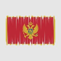 Pinselvektor der montenegro-Flagge vektor