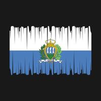 san marino flagga borsta vektor