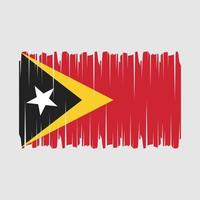 Osttimor-Flaggenbürstenvektor vektor