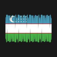 uzbekistan flagga borsta vektor