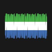 sierra leone flag pinselvektor vektor