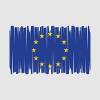 europeisk flagga borsta vektor