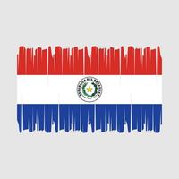 Pinselvektor der paraguayischen Flagge vektor