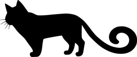 Symbol für schwarze Katze vektor