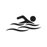 Schwimmen Sport Logo Illustration Vektor Design Vorlage