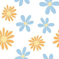 botaniska blommor sömlösa mönster. vektordesign för papper, omslag, tapeter, tyg, textil och annat projekt. vektor