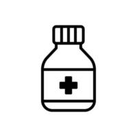 medicin flaska ikon vektor design enkel och rena