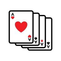 poker kort ikon vektor design mall