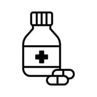 Medizin Flasche Symbol Vektor Design einfach und sauber