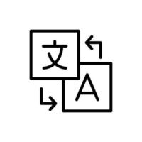 översättning ikon vektor design mall enkel och modern