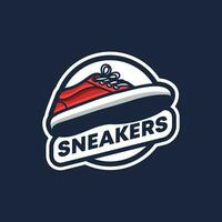 sneaker logotyp vektor