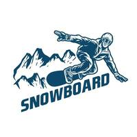 snowboard logotyp design vektor