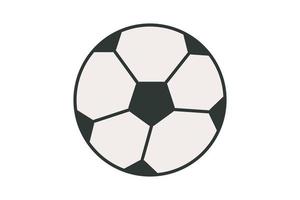 Fußball Symbol Illustration. Symbol verbunden zu Sport. eben Linie Symbol Stil, geradlinig Farbe. einfach Vektor Design editierbar