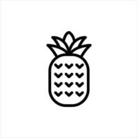 ananas ikon med isolerat Vektor och transparent bakgrund